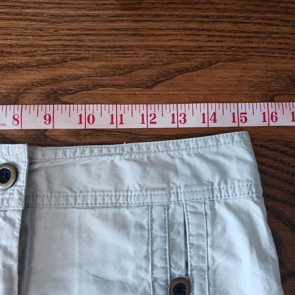 Ann Taylor Loft Sz 0 Beige Lightweight Mini Skirt Womens 100% Cotton - Picture 6 of 7
